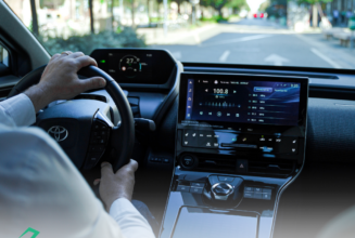 interior of bee taxi tirana car