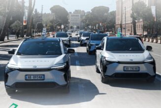 Bee Taxi cars on the road