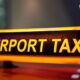 a taxi at the airport