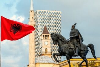 Statue in Tirana